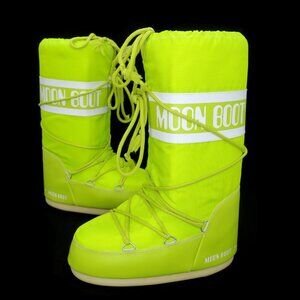 Tecnica Moon Boot Icon Cyber Lime Green Snow Winter Women's Size 35/38 US 4.5/7